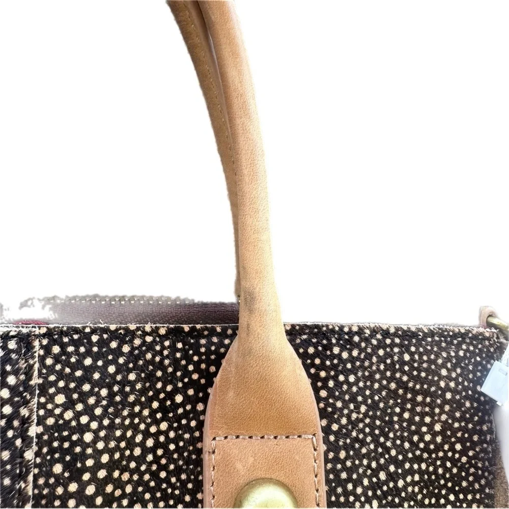 Miss Albright Hair-On Hide Leather Satchel Crossbody/Shoulder Bag-adjustable
